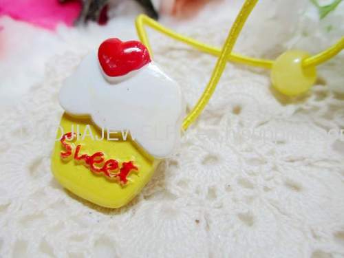 Children Hair accessories, Children Hair ornament 2012 New DBFS1108 sweet cake Hair Rubber Band /Hair Elastic Band