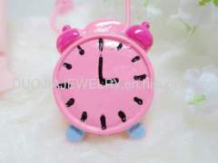 Lovely Alarm Clock Shape Hair Rubber Band with Resin