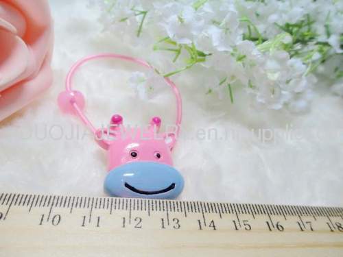 Children Hair accessories, Children Hair ornament DBFS1115 Dairy Cattle Shape Hair Rubber Band Hair Elastic Band