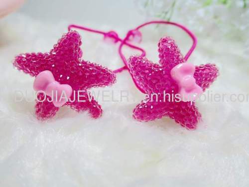 Children Hair accessories, Children Hair ornament DBTS1103 Lovely Starfish Hair Rubber Bands /Hair Elastic Band