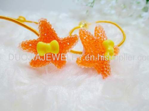 Children Hair accessories, Children Hair ornament DBTS1103 Lovely Starfish Hair Rubber Bands /Hair Elastic Band