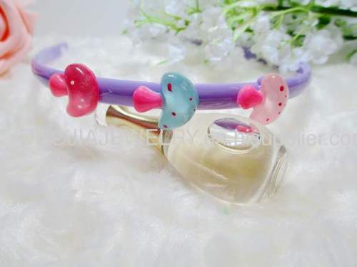 Children Hair accessories, Children Hair ornament 2012 Fancy FG1102 beautiful Mushroom Shape Hair Band /Hair Band