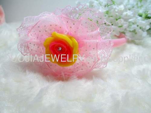 Children Hair accessories, Children Hair ornament y Handmade FG1104 beautiful Flower Shape Hair Band /Hair Band