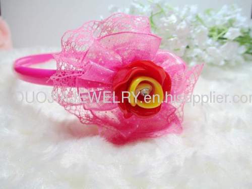 Children Hair accessories, Children Hair ornament y Handmade FG1104 beautiful Flower Shape Hair Band /Hair Band