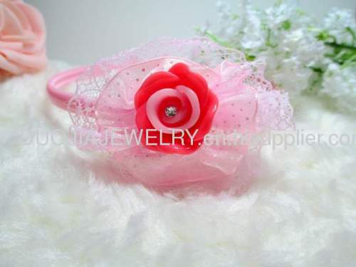 Children Hair accessories, Children Hair ornament y Handmade FG1104 beautiful Flower Shape Hair Band /Hair Band