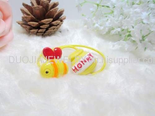 Children Hair accessories, Children Hair ornament SBFS1101 Bee gathering honey Hair Rubber Bands /Hair Elastic Bands