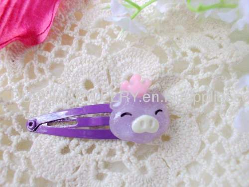 Children Hair accessories, Children Hair ornament Fashionable Animal Shape Resin BB Hair Clip