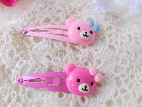 2012 New Type Bear shape Resin BB Hairpin