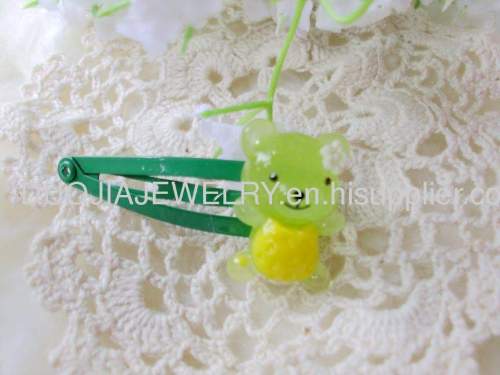 Handmade ZBBJ026 Mickey Bear Shape BB Hairpin/Hair Clip/Hair Grip with multicolor