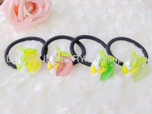 DFS002 Fruit Type Resin Hair Rubber Bands/Hair Elastic Bands
