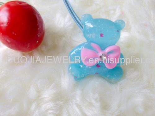 Children Hair accessories, Children Hair ornament Fashionable DFS008 Lovely Bear Hair Rubber Band with Resin