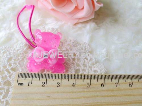 Children Hair accessories, Children Hair ornament Fashionable DFS008 Lovely Bear Hair Rubber Band with Resin