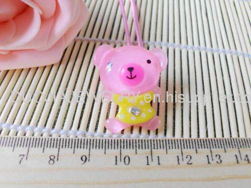 Latest DFS009 Cute Bear Hair Rubber Bands with Resin Design Children Hair accessories, Children Hair ornament