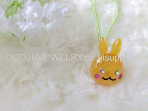 DFS012 Lovely Rabbit Shape Hair Rubber Band with Resin Design Children Hair accessories, Children Hair ornament