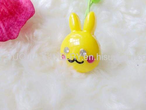 DFS012 Lovely Rabbit Shape Hair Rubber Band with Resin Design Children Hair accessories, Children Hair ornament