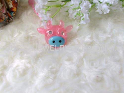 Handmade DFS014 Lovely Cattle Head Shape Resin Hair Rubber Band Children Hair accessories, Children Hair ornament