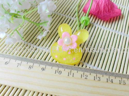 Beautiful Handmade DFS016 Rabbit Head Shape Resin Hair Rubber Band Children Hair accessories, Children Hair ornament