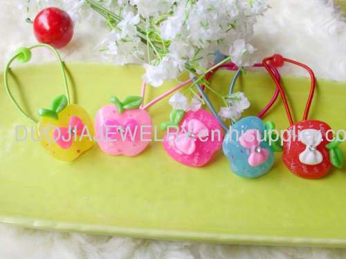 Fancy Handmade DFS018 Fruit Shape Resin Hair Rubber Band Children Hair accessories, Children Hair ornament