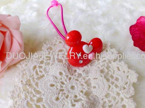 Mickey Head Resin Hair Rubber Band /Hair Elastic Band