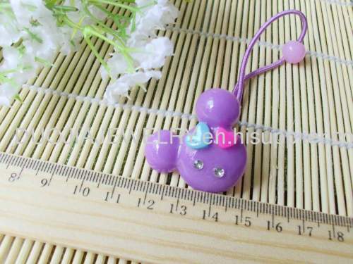 Children Hair accessories, Children Hair ornament Handmade DFS021 Cute Mickey Head Resin Hair Rubber Band