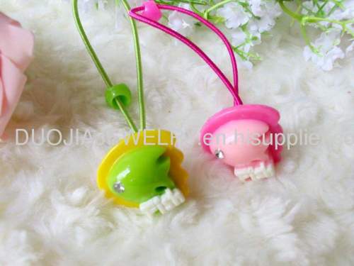 Children Hair accessories, Children Hair ornament DFS022 Cute Fish Shape Resin Hair Rubber Band /Hair Elastic Band