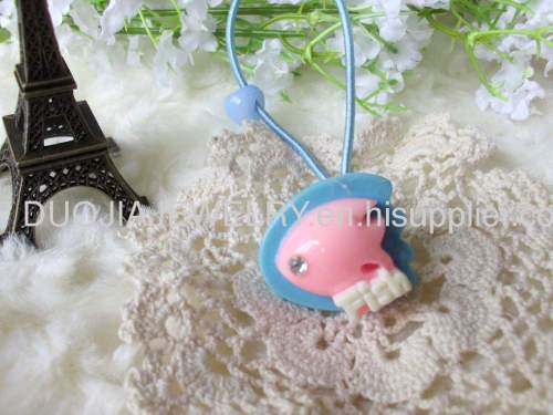 Children Hair accessories, Children Hair ornament DFS022 Cute Fish Shape Resin Hair Rubber Band /Hair Elastic Band