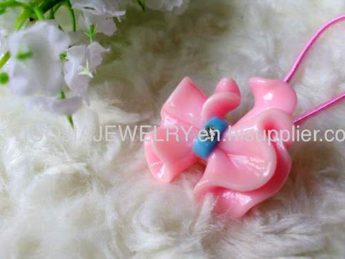 Children Hair accessories, Children Hair ornament Beautiful DFS025 Bowknot Resin Hair Rubber Band /Hair Elastic Band