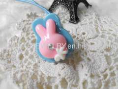 Children Hair accessories, Children Hair ornament DFS029 Cute Rabbit Shape Resin Hair Rubber Band /Hair Elastic Band