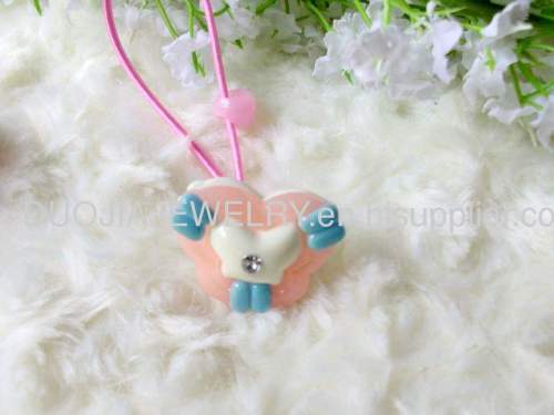 Children Hair accessories, Children Hair ornament DFS030 Butterfly Shape Resin Hair Rubber Band /Hair Elastic Band