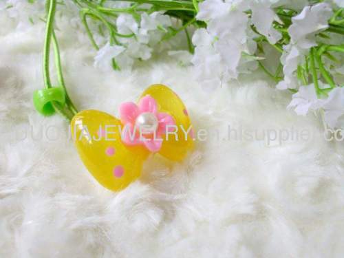 Children Hair accessories, Children Hair ornament DFS032 Bowknot Resin Hair Rubber Band /Hair Elastic Band for Girls