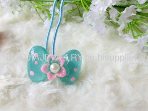 Bowknot Resin Hair Rubber Band /Hair Elastic Band