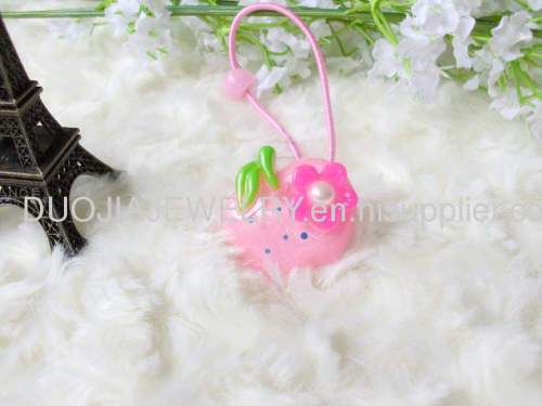 Handmade DFS033 Apple Resin Hair Rubber Band /Hair Elastic Band Children Hair accessories, Children Hair ornament