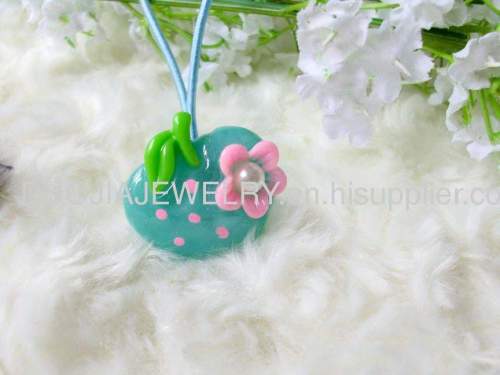 Handmade DFS033 Apple Resin Hair Rubber Band /Hair Elastic Band Children Hair accessories, Children Hair ornament