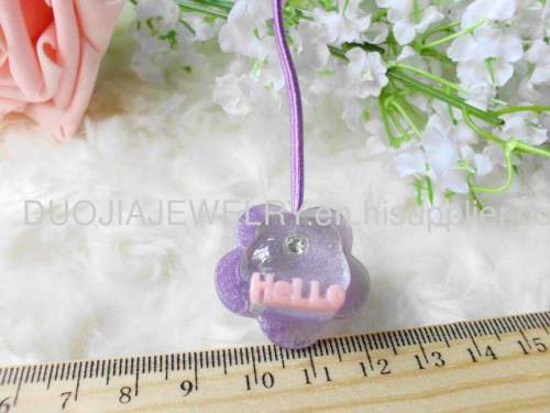 Children Hair accessories, Children Hair ornament DFS035 Flower Shape Resin Rubber Band /Hair Elastic Band for Girls