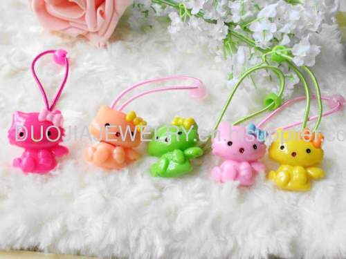 Children Hair accessories, Children Hair ornament DFS036 Kitty cat Shape Resin Rubber Band /Hair Elastic Band