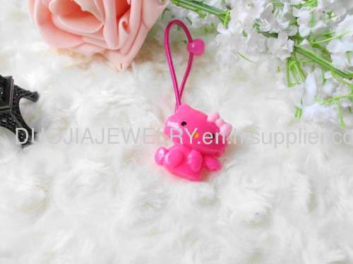 Children Hair accessories, Children Hair ornament DFS036 Kitty cat Shape Resin Rubber Band /Hair Elastic Band