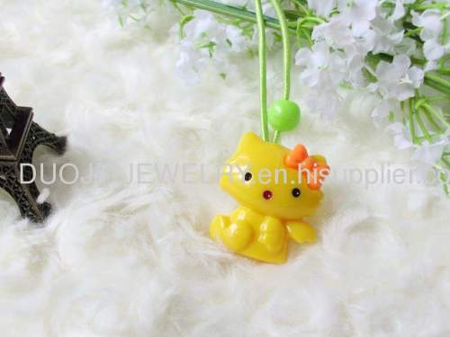 Children Hair accessories, Children Hair ornament DFS036 Kitty cat Shape Resin Rubber Band /Hair Elastic Band