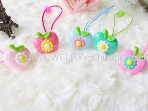 Children Hair accessories, Children Hair ornament DFS037 Fruit Resin Rubber Band /Hair Elastic Band for Girls