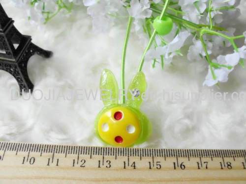 Children Hair accessories, Children Hair ornament Handmade DFS044 Attractive Rabbit Resin Rubber Band /Hair Elastic Band