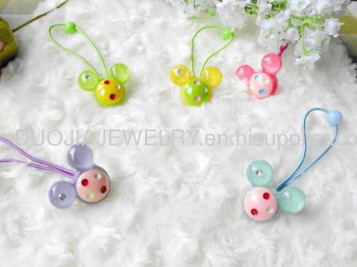 Children Hair accessories, Children Hair ornament DFS045 Attractive Mickey Shape Resin Rubber Band /Hair Elastic Band