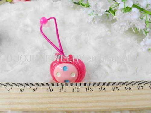 Children Hair accessories, Children Hair ornament DFS047 Cute Apple Shape Resin Rubber Band /Hair Elastic Band