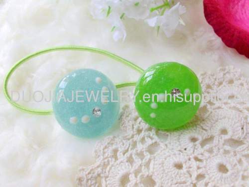 Hair accessories, Hair ornament SBDFS002 Beautiful Round Shape Resin Hair Rubber Bands/Hair Elastic Bands