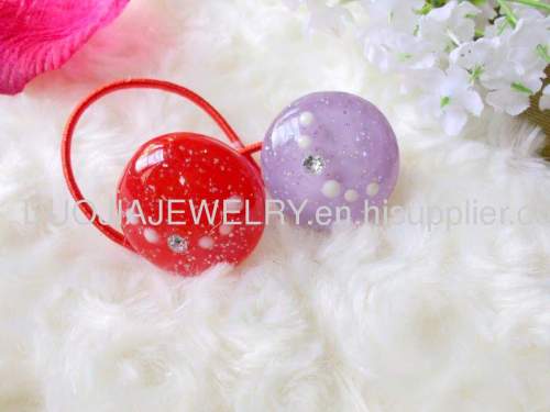 Hair accessories, Hair ornament SBDFS002 Beautiful Round Shape Resin Hair Rubber Bands/Hair Elastic Bands