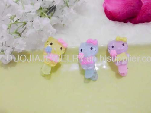 Handmade BBJ003 Cute Kitty Cat Resin Duck Mouth Hairpin/Hair Clip Children Hair accessories, Children Hair ornament