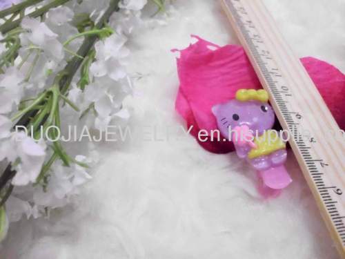 Handmade BBJ003 Cute Kitty Cat Resin Duck Mouth Hairpin/Hair Clip Children Hair accessories, Children Hair ornament