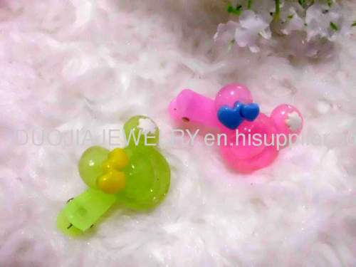 Children Hair accessories, Children Hair ornament Handmade BBJ006 Cute Mickey Shape Resin Duck Mouth Hairpin/Hair Clip