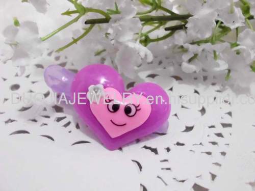 Fashion BBJ012 Attractive Heart Resin Duck Mouth Hairpin/Hair Clip Children Hair accessories, Children Hair ornament