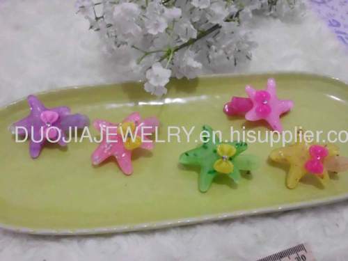 Fashion BBJ013 Attractive Starfish Resin Duck Mouth Hairpin/Hair Clip Children Hair accessories, Children Hair ornament