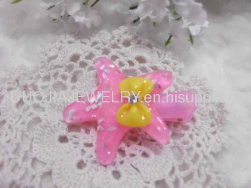 Fashion BBJ013 Attractive Starfish Resin Duck Mouth Hairpin/Hair Clip Children Hair accessories, Children Hair ornament