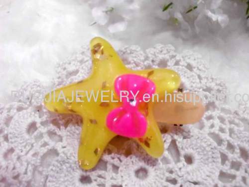 Fashion BBJ013 Attractive Starfish Resin Duck Mouth Hairpin/Hair Clip Children Hair accessories, Children Hair ornament